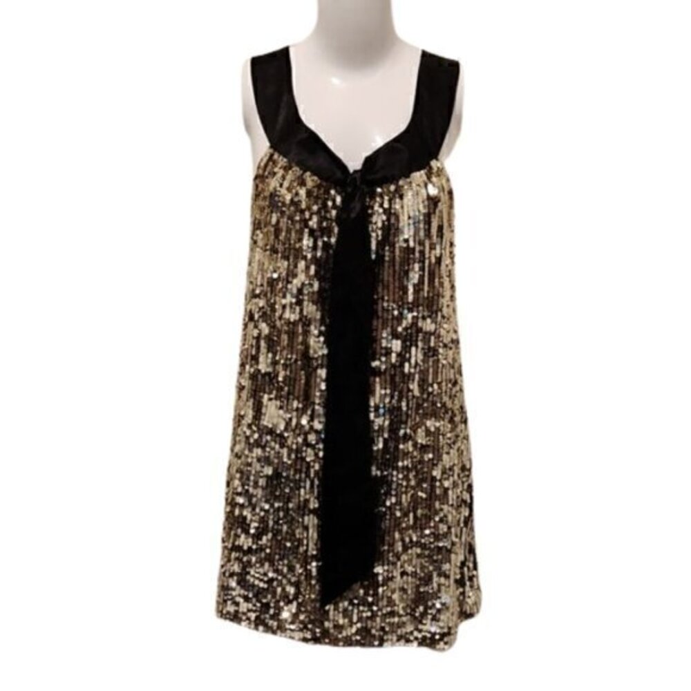 [Blue Plate Couture] Gold Sequins Dress - Size L